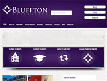 Tablet Screenshot of bluffton.edu